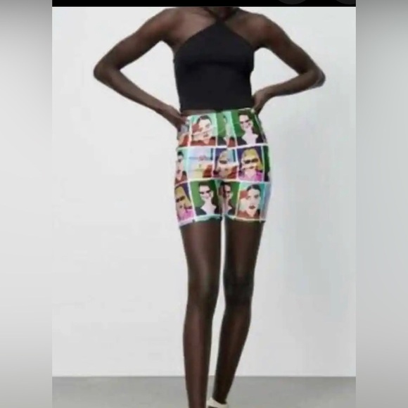 Zara x‎ Natacha Paschal bike shorts size small new - Picture 2 of 9